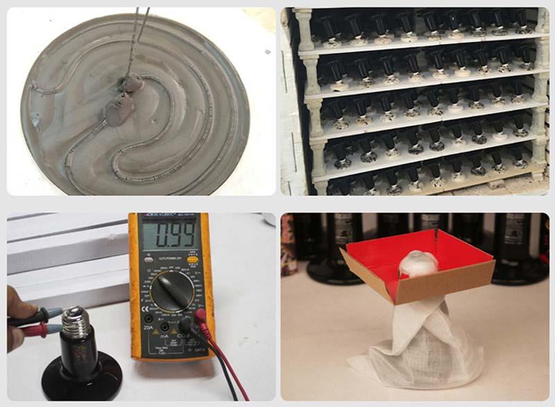 250W Infrared Ceramic Heating Light Bulb Emitter process 4